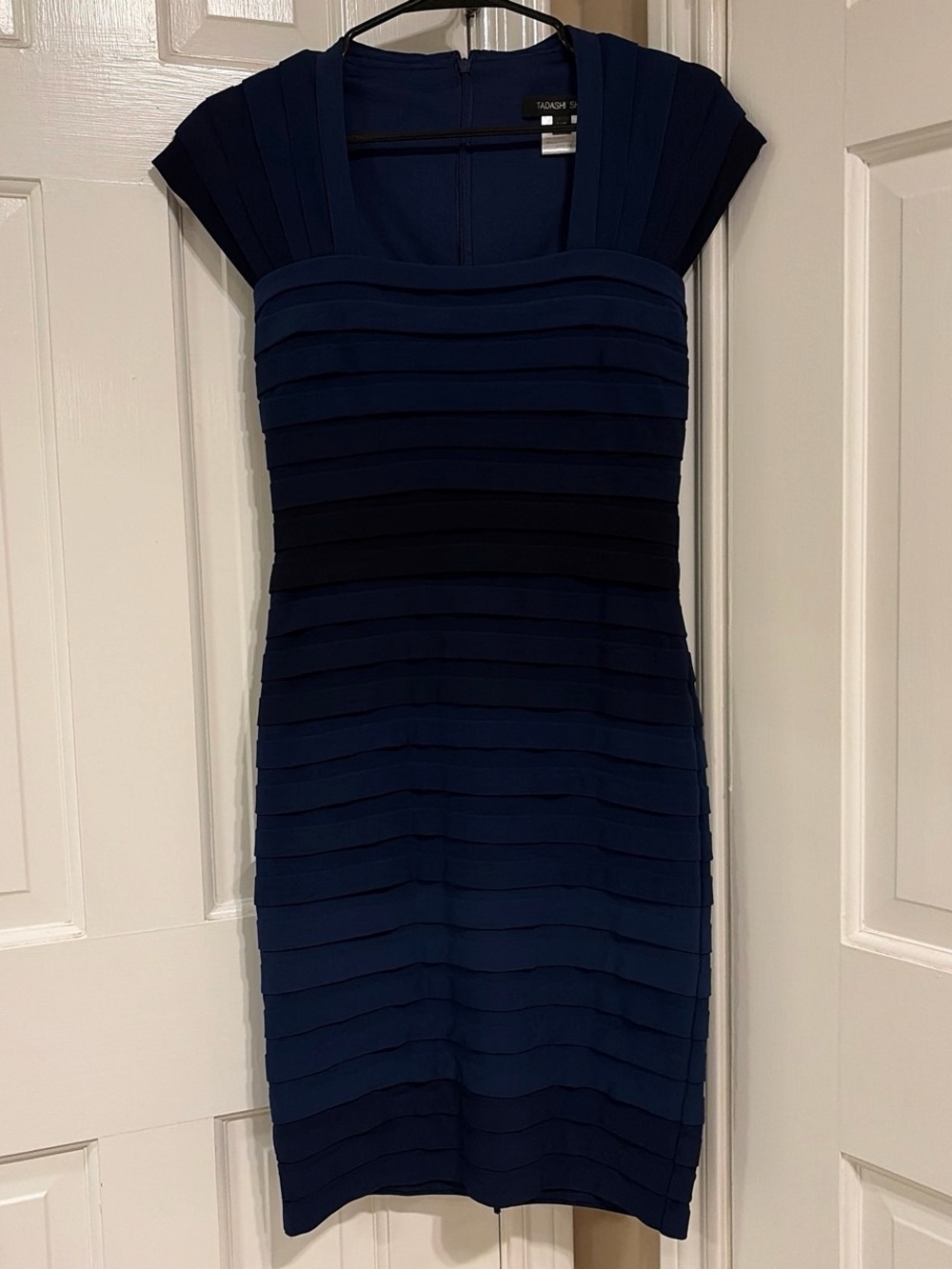 TADASHI SHOJI Ombre Shutter Pleat Formal Evening Party Dress size Xs
